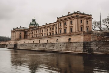 Fototapeta na wymiar Royal Palace in Stockholm, Sweden. Generative AI