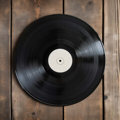 A vinyl record on plain background. Generative AI. 