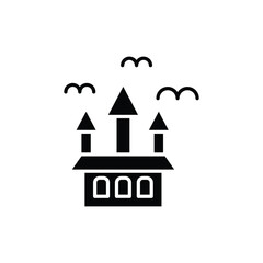 castle icon. solid icon.