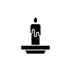 candle icon. solid icon.