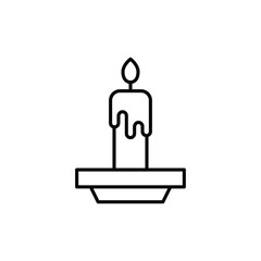 candle icon. outline icon.