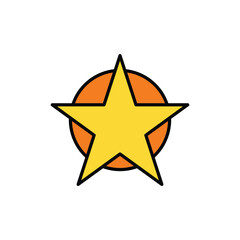 Obraz premium star icon. filled outline icon.