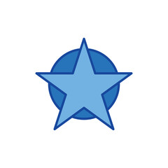 star icon. blue icon.