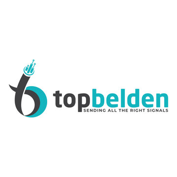 Abstract top belden cable related logo design template
