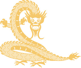 Happy chinese new year 2024 zodiac sign dragon - vector illustration