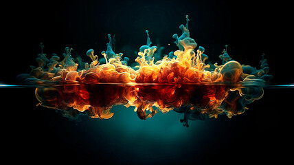 Color contrast between water and smoke