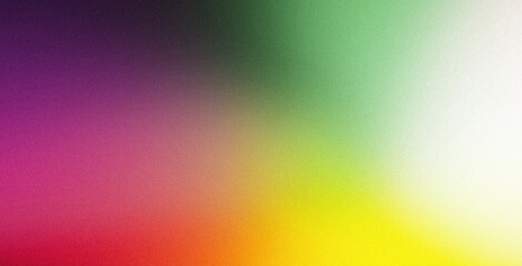 Colorful grainy gradient background with green yellow red black purple blurred colors for banner poster cover web design