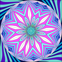 illustration of abstract background with flowers