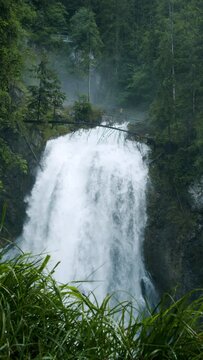 Gorgeous Golling Waterfall near Salzburg in Austria, vertical