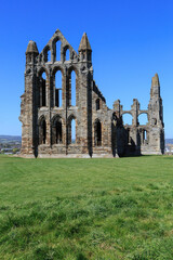 England, North Yorkshire, Whitby. Ruins of Benedictine monastery, Whitby Abbey.