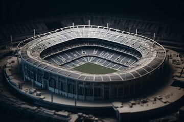 3D plastic model of the Cristallo Stadium. Generative AI