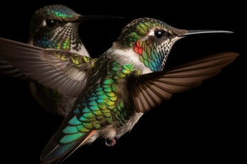 Obraz premium hummingbird feeding on a flower