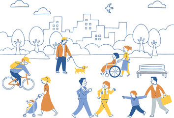 様々な人たちの生活_色3