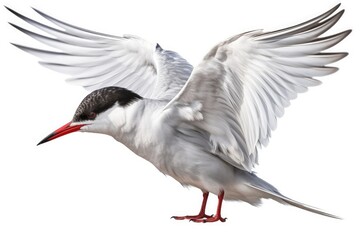 Obraz premium white goose isolated on black