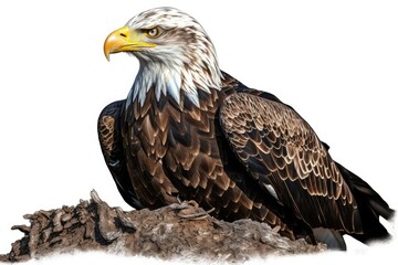 Obraz premium bald eagle on a branch