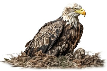 Obraz premium bald eagle isolated on white background