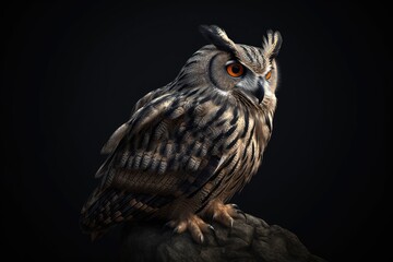 eagle owl portrait