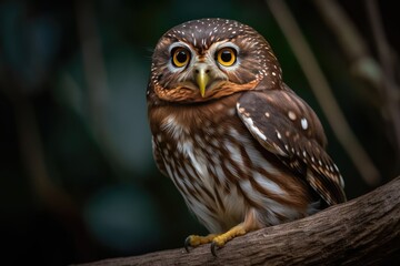 Obraz premium eagle owl on a branch