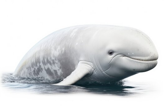 Beluga Whale Isolated On White Background