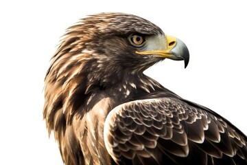 Fototapeta premium Eagle from front side view golden hour
