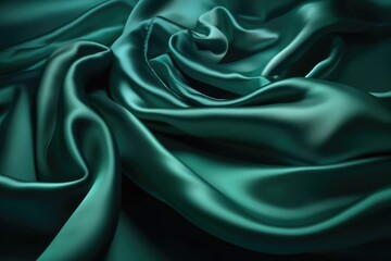 Obraz premium Emerald Green Satin texture Background