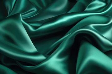 Obraz premium Emerald Green Satin texture Background