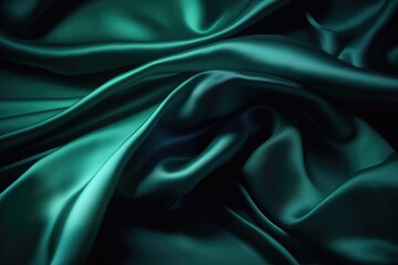 Fototapeta premium Emerald Green Satin texture Background