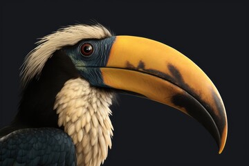 Fototapeta premium toucan on a black