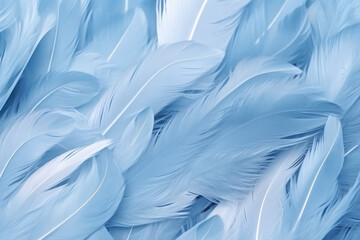 Fototapeta na wymiar Abstract Blue feathers texture background. Generative AI