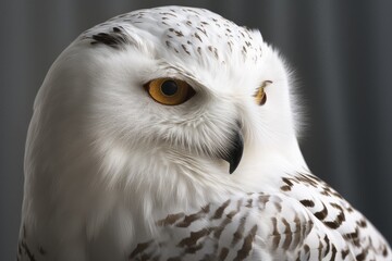 Obraz premium Snowy owl diagrammatic portrait