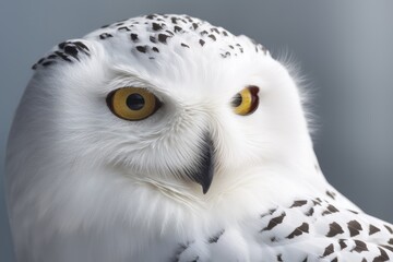 Obraz premium Snowy owl diagrammatic drawing.