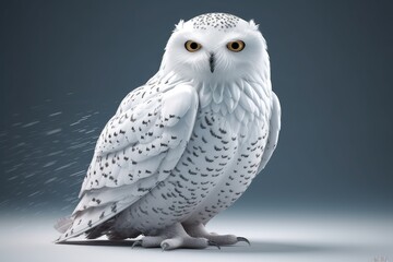 Fototapeta premium snowy owl on a branch