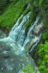 北海道美瑛の白鬚の滝