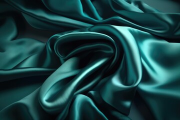 Obraz premium green satin background