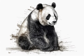 Obraz premium panda bear isolated on white