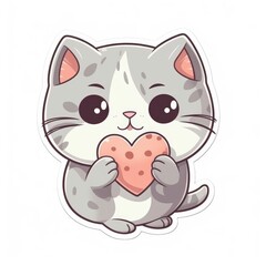 Obraz premium cat with heart