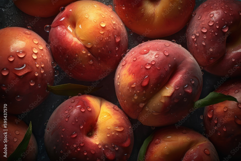 Sticker apples with drops