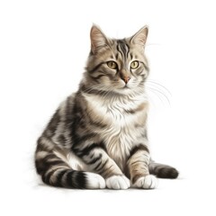 Fototapeta na wymiar british cat isolated on white