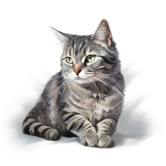 Fototapeta premium british cat isolated on white background