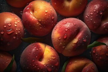 Fototapeta na wymiar apples with drops