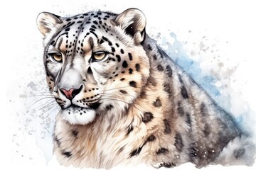 Fototapeta na wymiar snow leopard portrait
