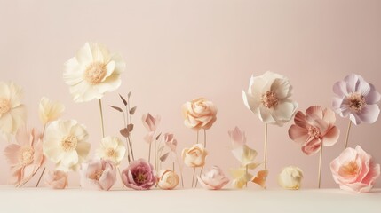 Fototapeta na wymiar Beautiful flowers on pink