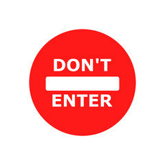 simple red roadsign on white background