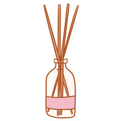 self care things_element_hand drawing style_transparent background_color_relaxing reed difuser_file png