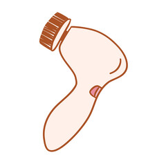 Obraz premium self care things_element_hand drawing style_transparent background_color_face wash cleaning handy machine _file png