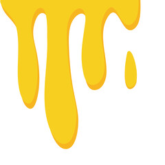 Sweet melted honey droplets illustration 