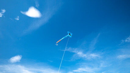 kite in the blue sky Thaland Thai toy cloudscape