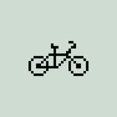 pixel art bicycle icon using black color icon,good for your project and business.