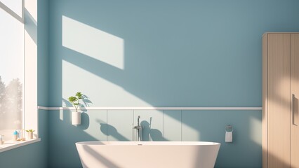 Fototapeta na wymiar A Stunning Bathroom With A Large Tub And A Window AI Generative