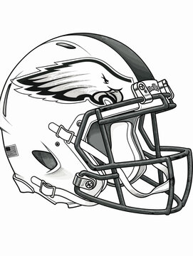 american football helmet isolated on black